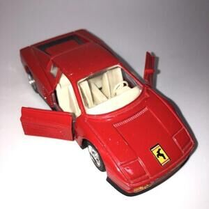 Vintage Ferrari Red Die-Cast Car Open Doors  Pull Back & Go - 4 inches in length